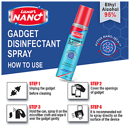 Buy LUXOR NANO Gadget Disinfectant Spray With Microfiber Cloth