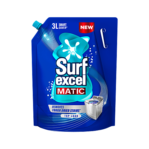 Surf Excel Matic Top Load Liquid Detergent, 3 L  Removes Tough Dried Strains