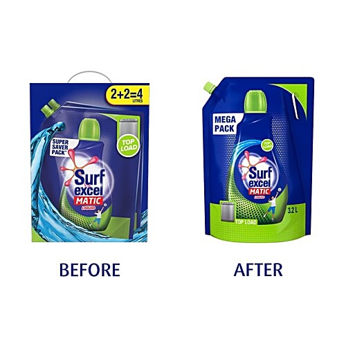 Buy Surf Excel Matic Top Load Liquid Detergent, Designed For Tough