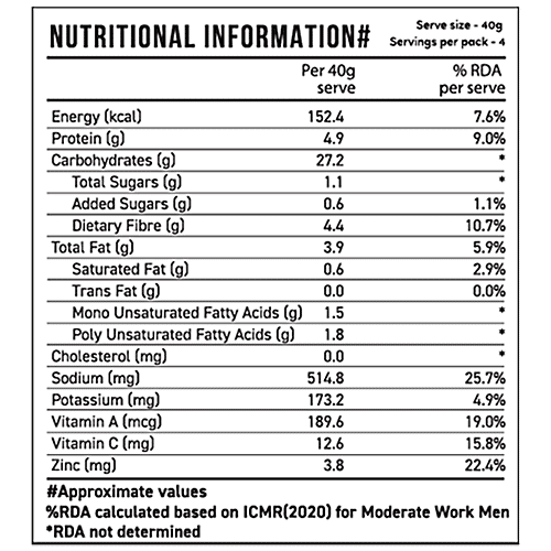 Kapiva Supergrain Oats - Homestyle Masala With 3 Ayurvedic Herbs & 4 Whole Grains, 160 g