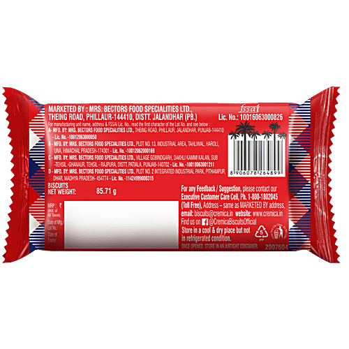 Cremica Coconut Cookies, 85.71 g  Biscuits Made with Real Coconut