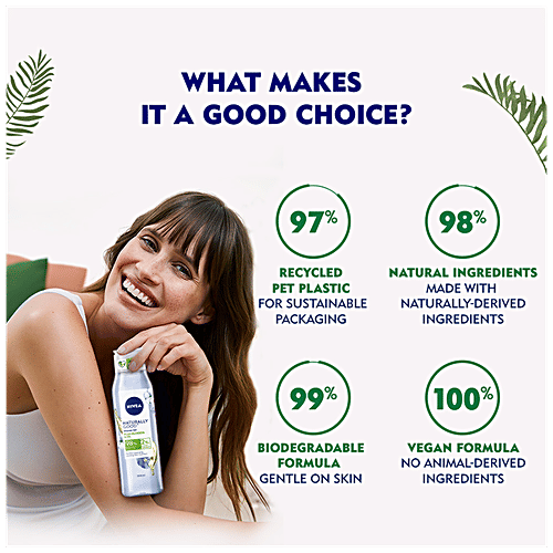 Nivea Naturally Good Shower Gel - With Plum Blossom & Oil, No Parabens & SLES, 300 ml  