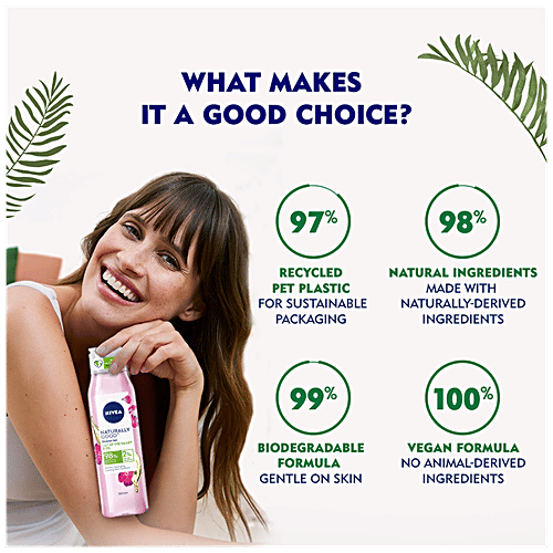 Nivea Naturally Good Shower Gel - With Lily Of The Valley & Oil, No Parabens & SLES, 300 ml