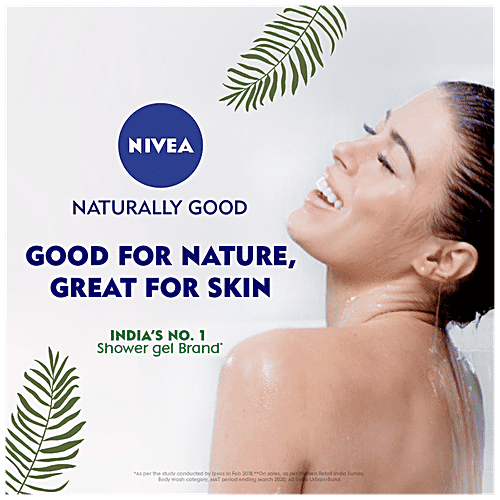 Nivea Naturally Good Shower Gel - With Lily Of The Valley & Oil, No Parabens & SLES, 300 ml