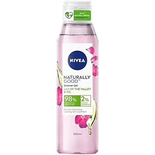 Nivea Naturally Good Shower Gel - With Lily Of The Valley & Oil, No Parabens & SLES, 300 ml