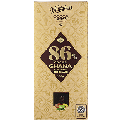 WHITTAKERS Cocoa Lovers Collection - 86% Ghana Extra Dark Chocolate, 100 g  