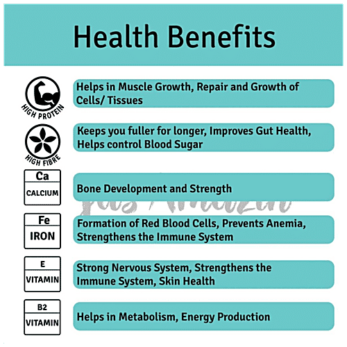Jus Amazin Almond Butter - Crunchy, Unsweetened - 25.5% Protein, Almonds, No Additives, 500 g  