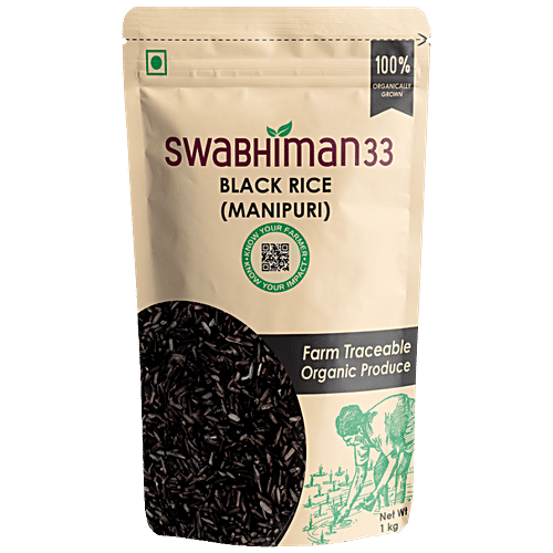 Swabhiman33 Manipuri Black Rice, 1 kg  