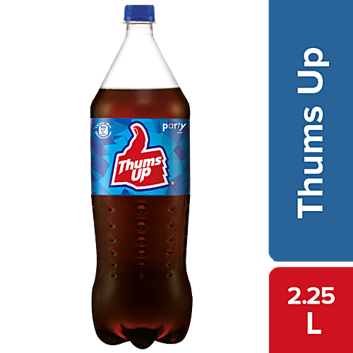 Thums Up Soft Drink, 2.25 L Bottle Contains Caffeine, Refreshing Drink