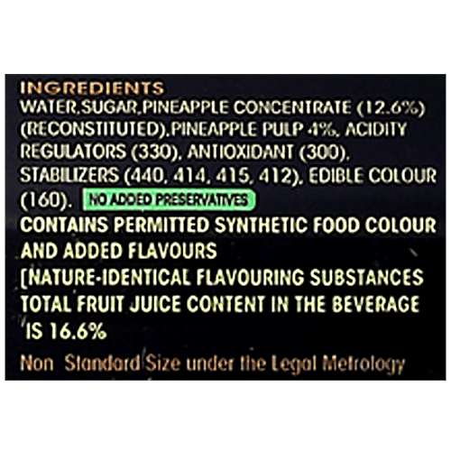 Buy Fresca Pineapple Drink With Chunks Online at Best Price of Rs 40