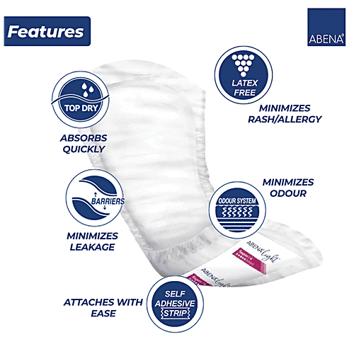 Abena Light Bladder Protection Pads - Super, 4, Absorbs Quickly, Minimal Leakage, 30 pcs