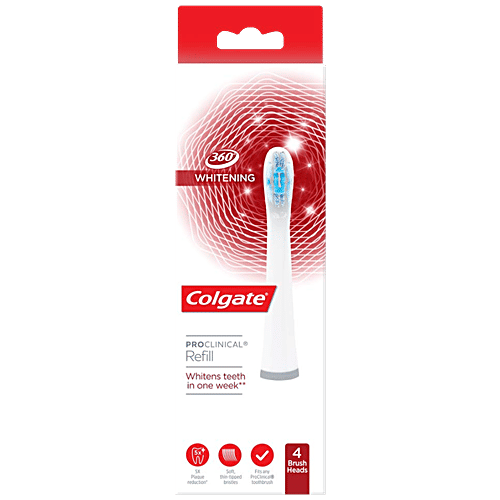 Colgate ProClinical Electric Toothbrush Replacement Heads - Fits All Colgate ProClinical, 4 pcs  