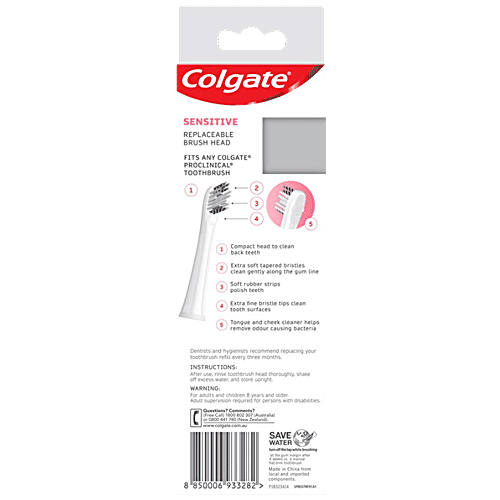 Colgate ProClinical Replacement Toothbrush Heads, 4 pcs (Pack of 4) Fits Any ProClinical Toothbrushes
