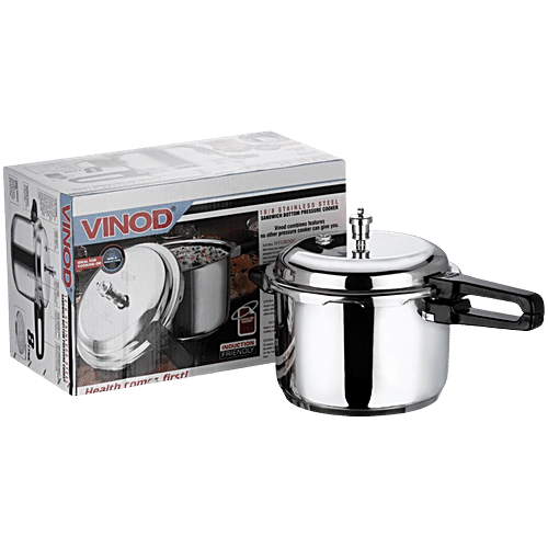 Buy Vinod Stainless Steel Outer Lid Pressure Cooker Induction Base