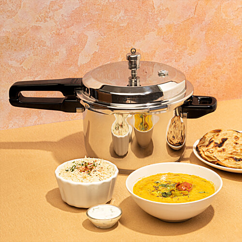 Vinod Stainless Steel Outer Lid Pressure Cooker - Induction Base, 7 L  
