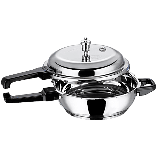 Vinod Stainless Steel Outer Lid Pressure Cooker/Pan - Induction Base, 4.5 L  