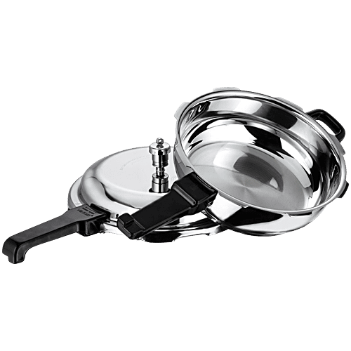 Vinod Stainless Steel Outer Lid Pressure Cooker/Pan - Induction Base, 4.5 L  