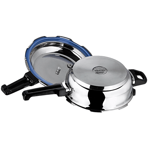 Vinod Stainless Steel Outer Lid Pressure Cooker/Pan - Induction Base, 4.5 L  