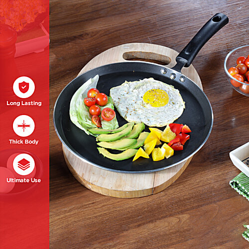 Vinod Vinod Aluminium Non-Stick Tawa - 30 cm, 3 mm, Bakelite Handle, Zest, 1 pc  