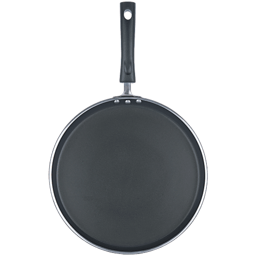 Vinod Vinod Aluminium Non-Stick Omini Tawa - 3 Layer Coating, 30 cm, 3 mm, Bakelite Handle, Zest, 1 pc  