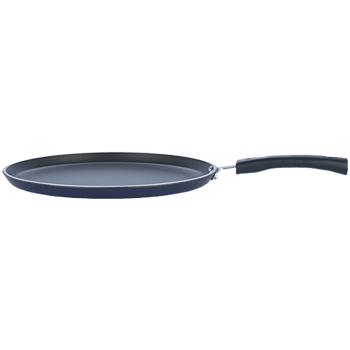 Vinod Vinod Aluminium Non-Stick Omini Tawa - 3 Layer Coating, 30 cm, 3 mm, Bakelite Handle, Zest, 1 pc  