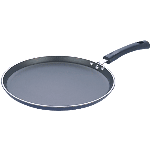 Vinod Vinod Aluminium Non-Stick Omini Tawa - 3 Layer Coating, 30 cm, 3 mm, Bakelite Handle, Zest, 1 pc  