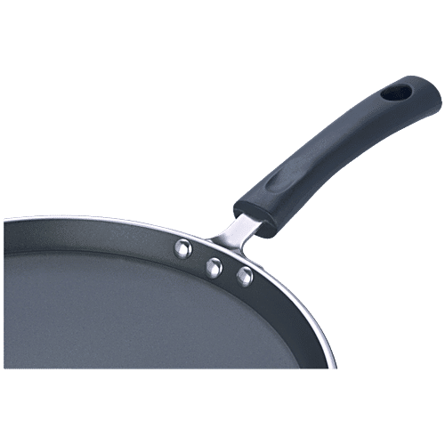 Vinod Vinod Aluminium Non-Stick Omini Tawa - 3 Layer Coating, 30 cm, 3 mm, Bakelite Handle, Zest, 1 pc  