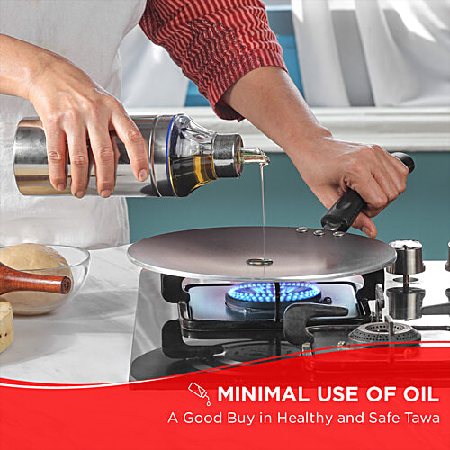 Vinod Zest Aluminium Non-Stick Concave/Chapati Tawa - 3 Layer Coating, 26.5 cm, 3 mm, 1 pc