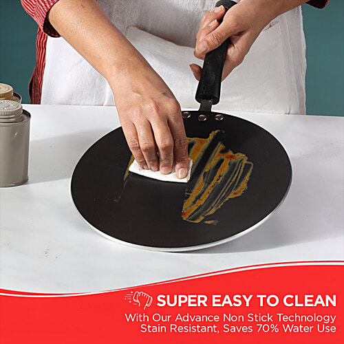 Vinod Zest Aluminium Non-Stick Concave/Chapati Tawa - 3 Layer Coating, 26.5 cm, 3 mm, 1 pc