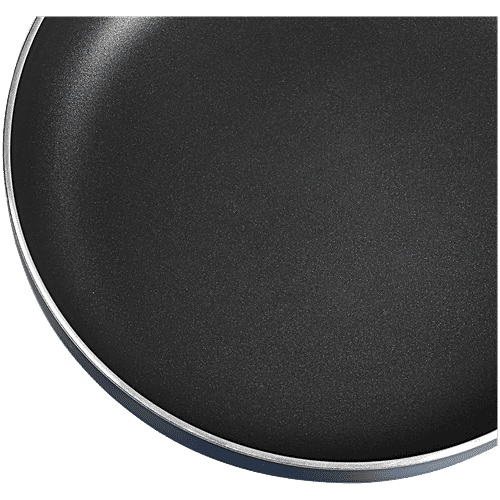 Vinod Aluminium Fry Pan - Non Stick Coated, 43.5 cm, 3 mm, with Lid, Backlite Handle, 1 pc  