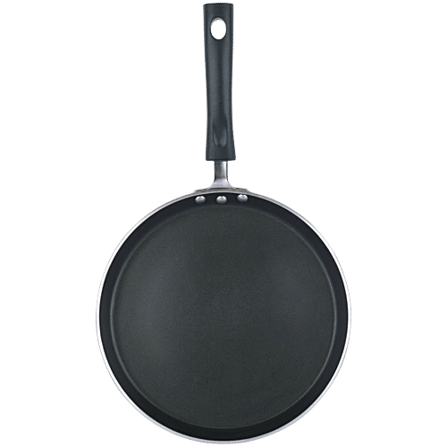 Vinod Zest Inducto Aluminium Non-Stick Flat/Dosa Tawa - 3 Layer Coating, Induction Base, 25 cm, 4 mm, 1 pc