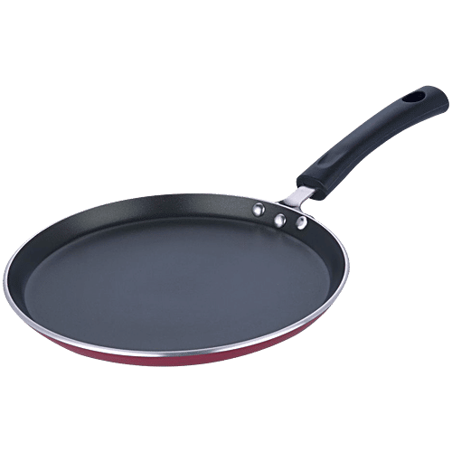 Vinod Zest Inducto Aluminium Non-Stick Flat/Dosa Tawa - 3 Layer Coating, Induction Base, 25 cm, 4 mm, 1 pc