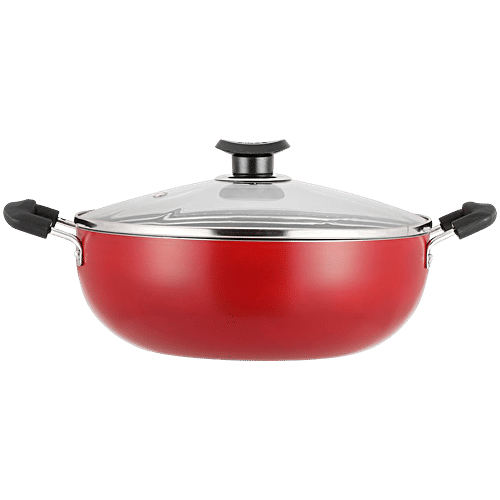 Buy Vinod Zest NonStick Aluminium Deep Kadai Induction Base, With