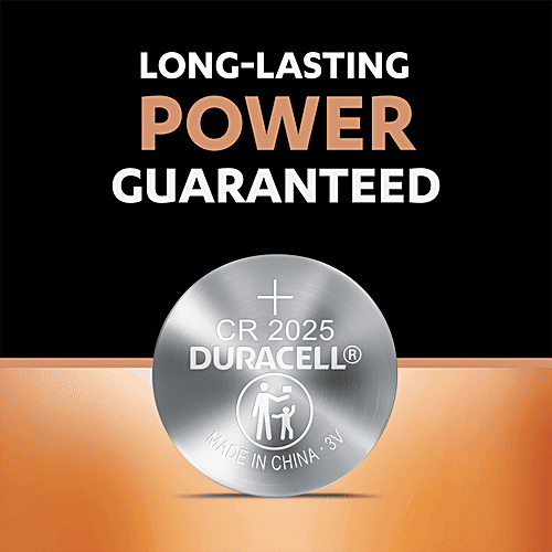 Duracell Specialty CR2025 Lithium Coin Battery 3V - Suitable For Use In Keyfobs, Scales, Wearables, & Medical Devices, 5 pcs Blister Pack 