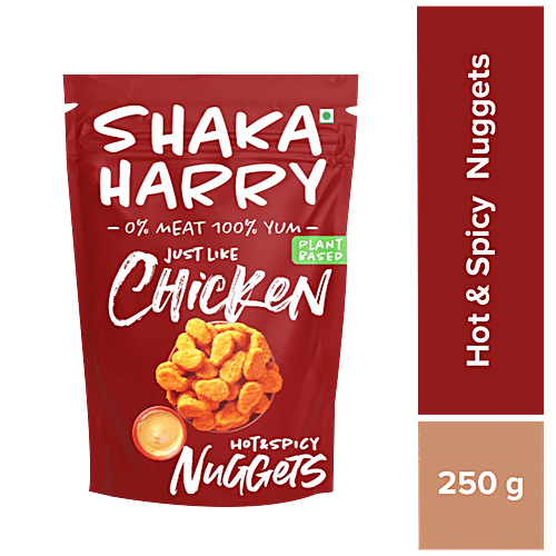 Shaka Harry Just Like Chicken Hot & Spicy Nuggets - Plant Based & Vegan, 250 g  