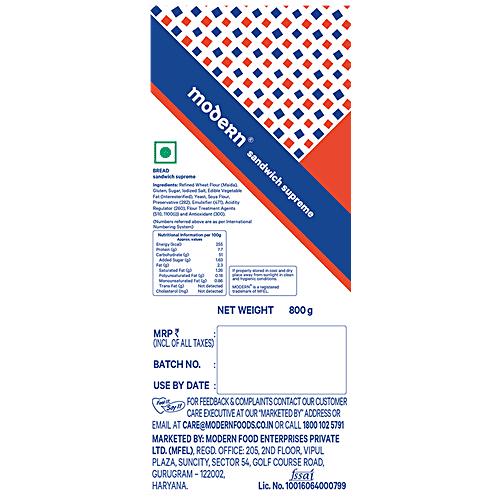 Buy MODERN Sandwich Supreme Bread Baked For Sandwiches Online at Best