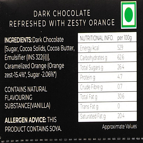 Buy Smoor Dark Chocolate Bar With Zesty Orange, Rich In Antioxidants