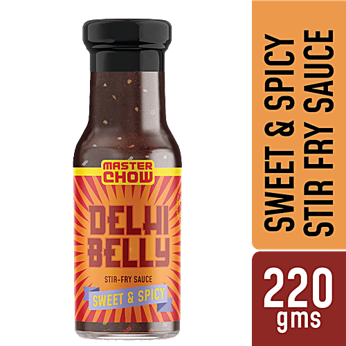 MasterChow Delhi Belly Stir Fry Sauce - Sweet & Spicy, Aromatic, Rich Flavour, 220 g  