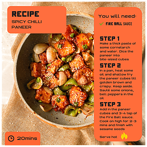 MasterChow Fireball Stir Fry Sauce - Hot & Spicy, All Natural, Rich Flavour, Taste, 220 g  