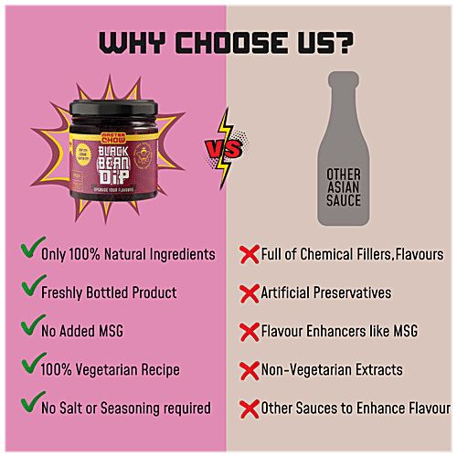 MasterChow Black Bean Dip - Chili Chinese, Ready To Eat, Savoury, Spicy, Flavourful, 200 g  