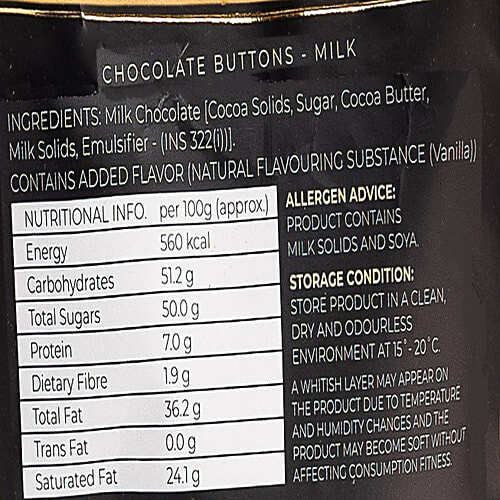 Buy Smoor Milk Chocolate Buttons, Rich In Antioxidants, No Added Sugar Online at Best Price of