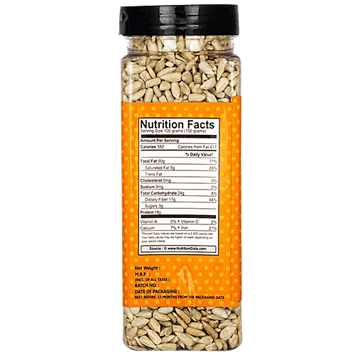 Wonderland Foods Sunflower Seeds - High Protein & Vitamin E, Gluten-Free, Vegan, 200 g  