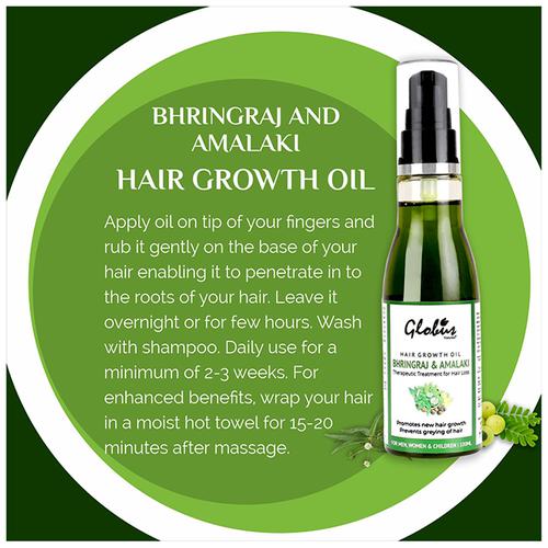 Buy Globus Naturals Bhringraj & Amalaki Hair Oil - Promotes Growth &  Nourishes Roots Deeply Online at Best Price of Rs 290 - bigbasket