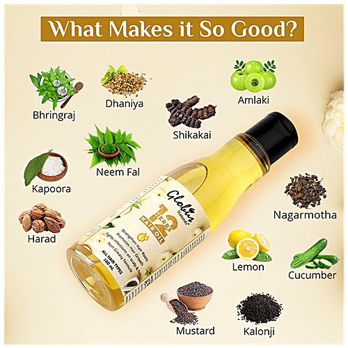 Globus Naturals 12 Herb Hair Oil - With Comb Applicator, No Parabens & Sulphate, Promotes Hair Growth, 100 ml