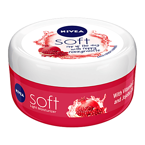 Buy Nivea Light Moisturizer Cream Soft Peppy Pomegranate, With Vitamin E & Jojoba Oil, For