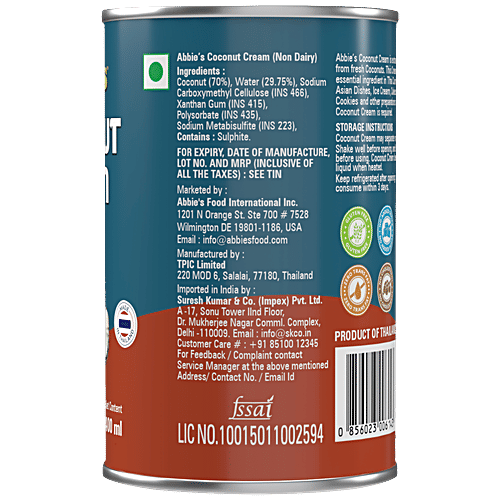 Abbies Coconut Cream - Healthy & Tasty, 400 ml  