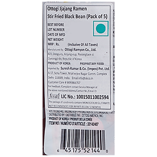 Jin Ramen  Beijing Jjajang Noodles  - Spicy, Stir Fried Black Bean Flavour, 135 g (Pack Of 5) 