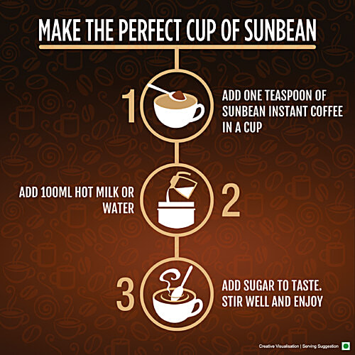 Sunbean Strong Instant Coffee Powder, 500 g Pouch Pure Instant Coffee, Strong Aroma And Flavour