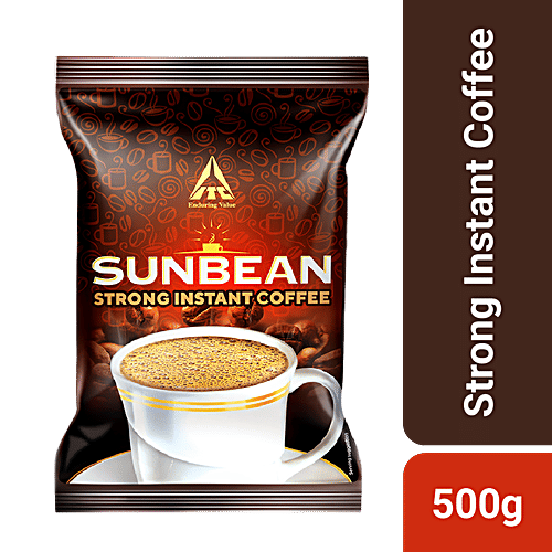 Sunbean Strong Instant Coffee Powder, 500 g Pouch Pure Instant Coffee, Strong Aroma And Flavour
