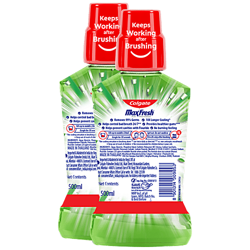 Buy Colgate Maxfresh Plax Antibacterial Mouthwash 24/7 Fresh Breath